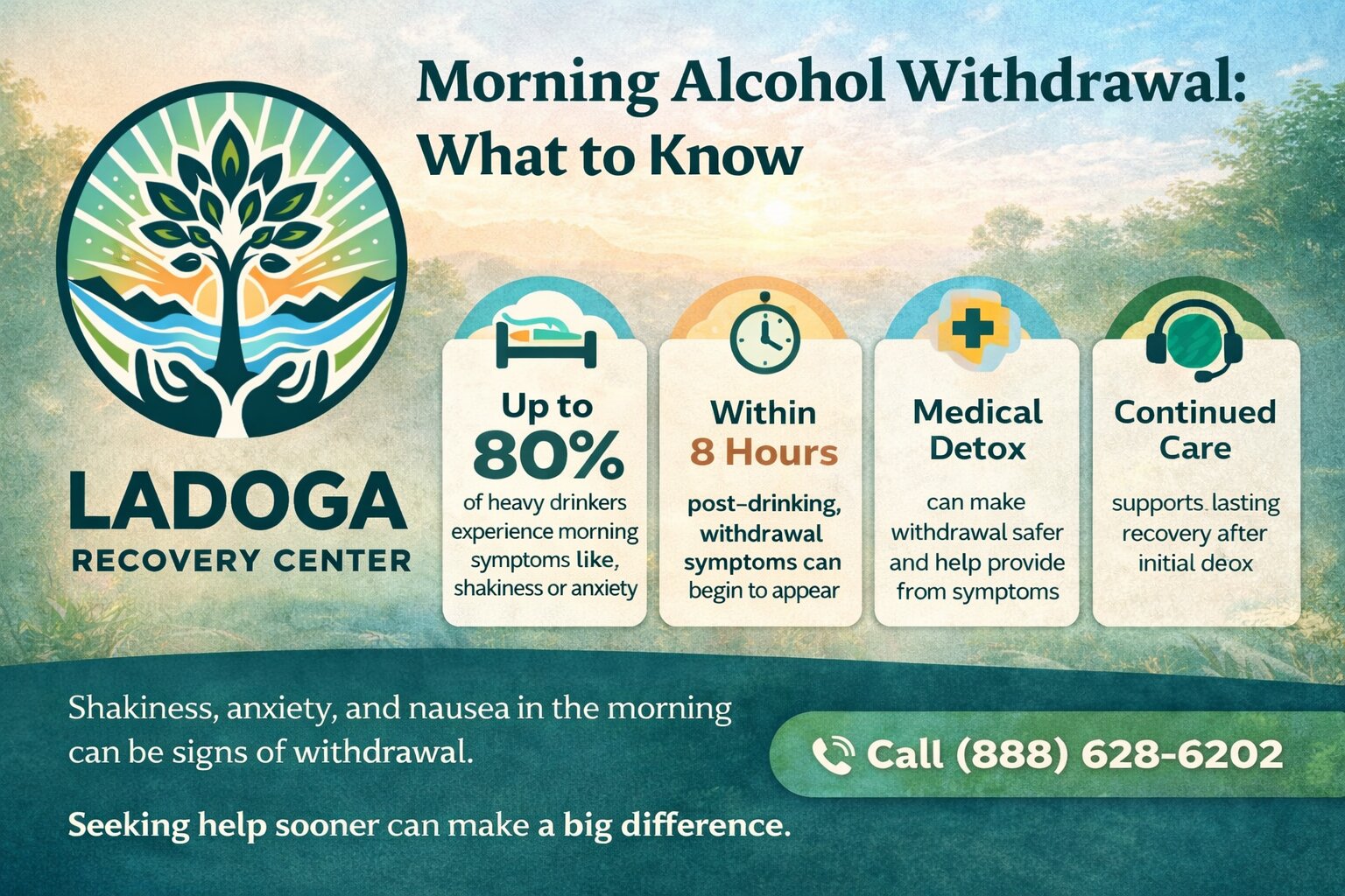 Morning alcohol withdrawal information graphic